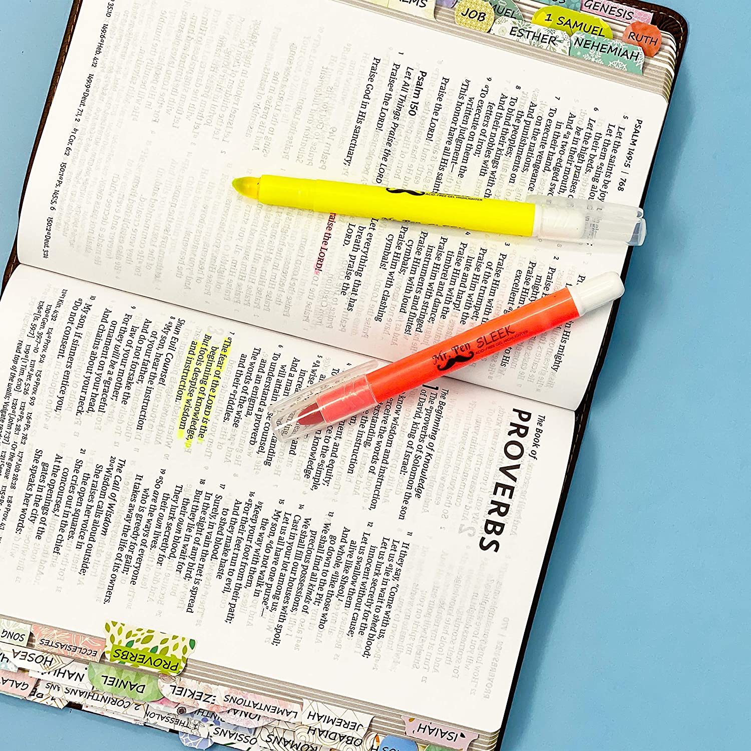 Mr. Pen- Bible Tabs, 72 Tabs (66 Books, 6 Blanks), High Gloss Paper, Bible  Journaling Supplies 