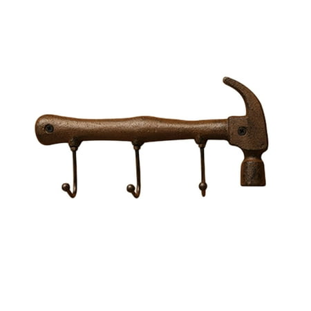 

Hammer Shape Wall Hooks Loft Style Wall Hooks Clothes Hooks Iron Hook Rack Bar Accessories Wall Decorations