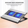 thumbnail image 4 of Quiet 2 Fans Laptop Cooler Adjustable Laptop Cooling Pad for Office Work Videogame Silver, 4 of 8