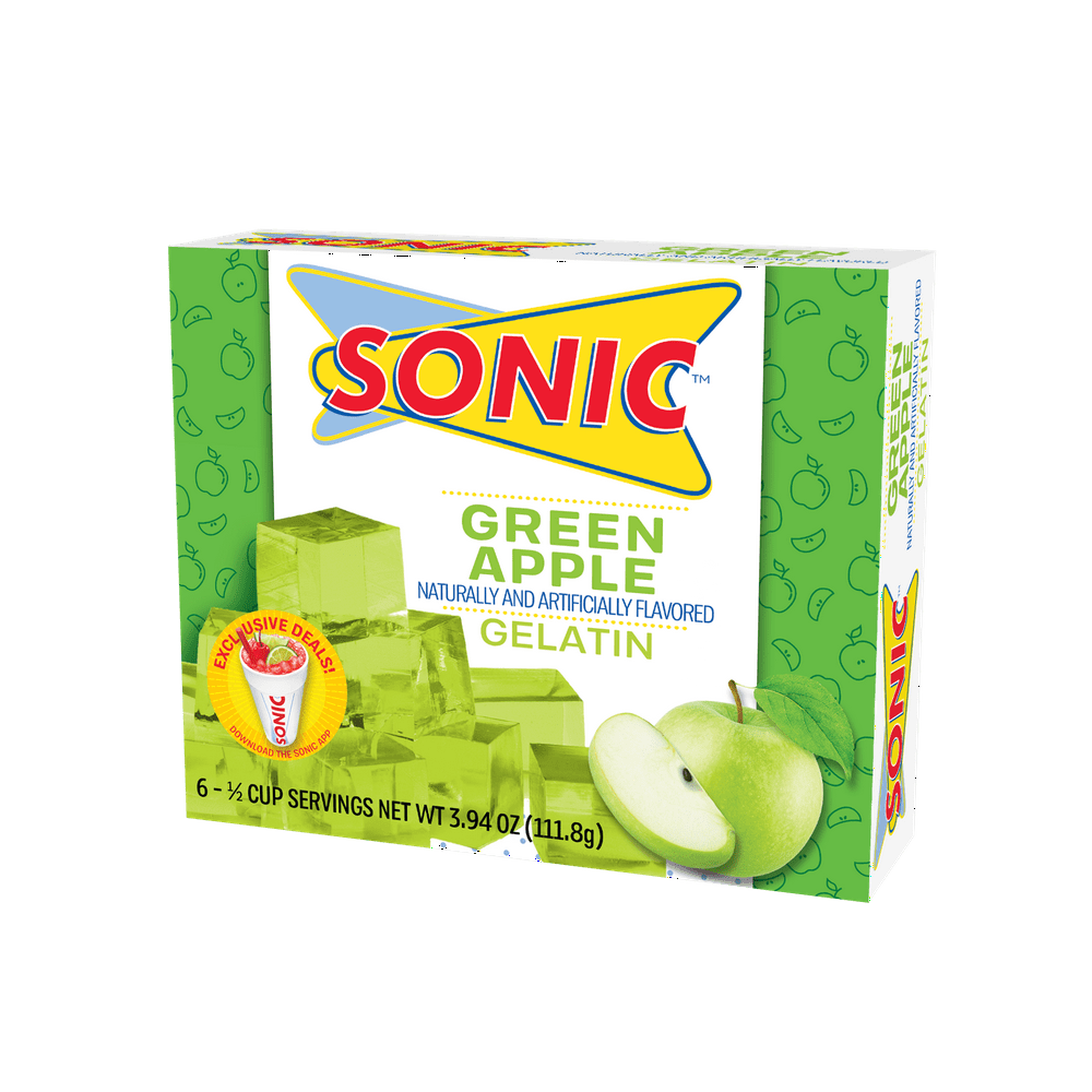 Sonic Green Apple Gelatin, 6 serve