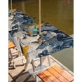thumbnail image 2 of Hokiten Outdoor Tablecloths with Umbrella Hole & Zipper, Abstract Ombre 60x60 Inch Square Tablecloths, Modern Farmhouse Chic Oil Painting Waterproof Table Cloth, Patio/Pool/Picnic Table Covers, 2 of 7