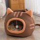 thumbnail image 5 of Cama semicerrada para gatos, tienda de campaña cálida para mascotas, cojines para tumbonas, tienda de campaña lavable para casa de gatos, 5 of 5