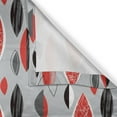 thumbnail image 5 of Ambesonne Mid Century Grommet Curtain, Abstract Oval Leaf, 50" x 120", Red Black Pale Grey, 5 of 6