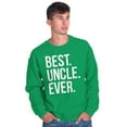 thumbnail image 4 of Best Uncle Ever Niece Nephew Men's Big & Tall Crewneck Sweatshirt Brisco Brands 4X, 4 of 5