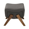 thumbnail image 4 of Baxton Studio Hanson Mid-Century Modern Dark Grey Fabric and Walnut Brown Finished Wood Ottoman, 4 of 8