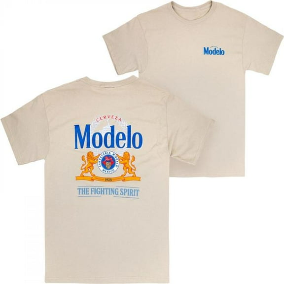 Modelo Especial 888938-2xlarge The Fighting Spirit Front & Back Logo T-Shirt, Tan - 2XL