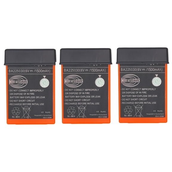 3 Pcs 1500mAh BA225030 6V Ni-Mh Battery for HBC Pump Truck Remote Control Battery