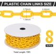 thumbnail image 2 of Uxcell Yellow Plastic Chain, 72 ft 6mm Safety Barrier Chain for Crowd Control, 2 of 7