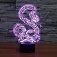 thumbnail image 4 of YSITIAN 3D Snake Night Light Illusion Lamp 7 Colors Change LED Touch Switch USB Power Kids Toys Decor Decorations Table Lamp Children Christmas Valentines Bir YT05-107, 4 of 8