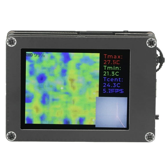 Compact 2.4-Inch TFT Dual-Lens Thermal Imaging Camera with LED Light, WiFi Connectivity, and Multi-Mode Functionality for Electrical Maintenance and Heat Source Detection