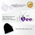 thumbnail image 7 of Uloveido Women's Synthetic Amethyst Crystal Purple Heart Stud Earrings Pendant Choker Necklace Set Platinum Plated Bridesmaid Birthstone Jewelry BME53-Purple, 7 of 7