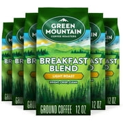 (6 pack) Green Mountain Coffee Roasters Breakfast Blend, Light Roast, Ground Coffee, 12 oz