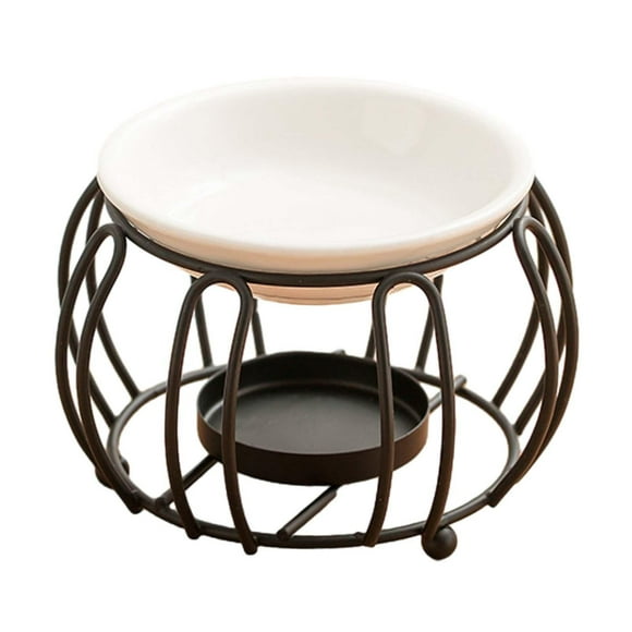 Candle Melt Warmer Elegant Tealight Candle Holder for Home Decor Bedroom Black