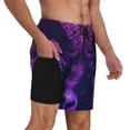 thumbnail image 2 of Daiia Purple Starry Sky Antelope Mens Swim Trunks Swim Shorts Quick Dry Swim Shorts with Mesh Lining Pockets-3X-Large, 2 of 9