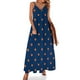 thumbnail image 1 of Lunares: Vestido sin mangas naranja y azul marino Traje de verano para mujer Vestido de fiesta de lujo para mujer Vestidos casuales, 1 of 7