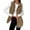 Brown, variant on Breezora Women's Reversible Fleece Hooded Vest Sleeveless Cardigan Warm Long Waistcoat Checked Pattern Winter Wear L Size Beige