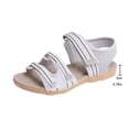 thumbnail image 3 of Xucatan Women's Sporty Adjustable Strap Sandals, Breathable Open Toe Flat Slides with Hook and Loop Closure, Three Strap Casual Beach Shoes, Versatile Summer Outdoor Footwear Gift, 3 of 9