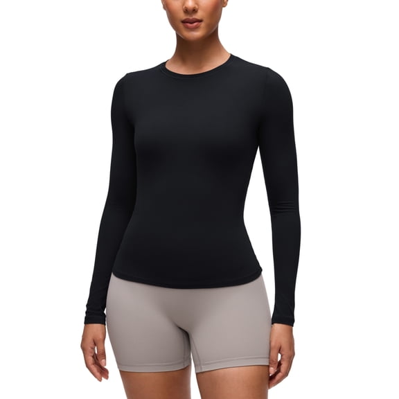 CRZ YOGA Softembrace Long Sleeve Shirts for Women Casual Tops Soft Basic T-Shirts