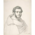 thumbnail image 2 of Adolf Senff 15x18 Black Ornate Wood Framed Double Matted Museum Art Print Titled - Portrait of a Young Man (1834), 2 of 5