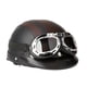 thumbnail image 2 of Motorcycle Helmet Motorcycle Scooter Open Face Half Leather Helmet With Visor Uv Goggles Retro Vintage Style Motocross Helmet, 2 of 5