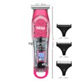 thumbnail image 2 of DSP Beard Trimmer: Cordless, Rechargeable, Zero Gap, Stainless Blades, 2.5H Charge, 120M Runtime, 3 Combs, Ideal for Men & Barber (Pink Trimmer), 2 of 5