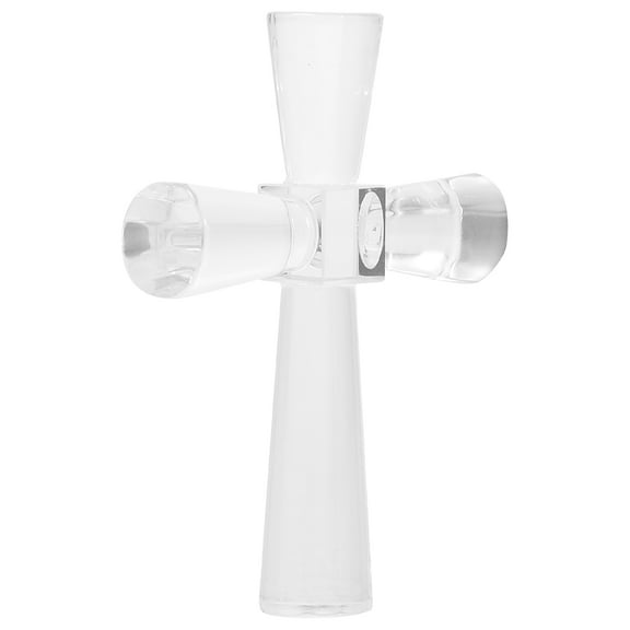 Worgeous Crystal Cross Table Ornament Crystal Cross Standing Tabletop Figurine Ornament