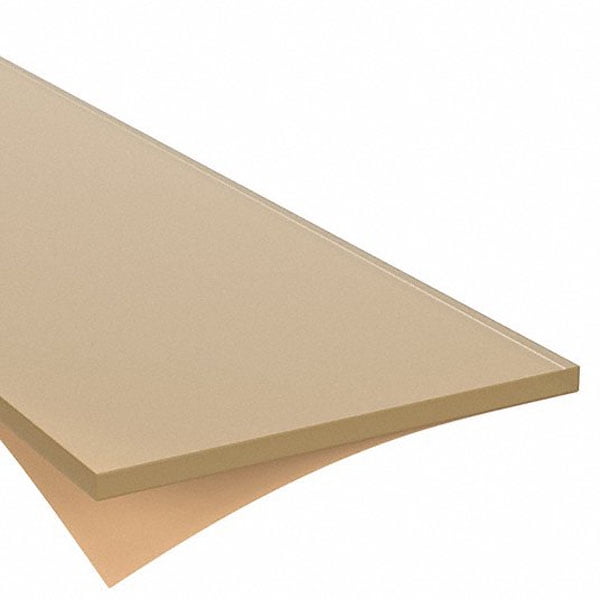 1/8" Thick 12" x 12" Cream EPDM Rubber Sheets with Adhesive Back for Food Industry Applications