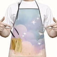 thumbnail image 2 of Soft Cloud Starry Scene Apron-Garden Aprons for Women with Pockets-Cotton Linen Waterproof Kitchen Cooking Gardening Aprons Adjustable for Kitchen,Cooking,BBQ and Salon 33x27 Inch, 2 of 5