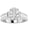 platinum, variant on Platinum 4 Carat LAB GROWN IGI CERTIFIED DIAMOND Contemporary Channel Set Princess And Pave Round Cut Oval Cut Diamond Engagement Ring (D-E Color VS1-VS2 Clarity 3 Ct Center)