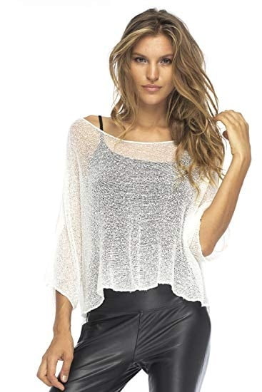 sheer poncho blouse