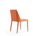 thumbnail image 3 of Pemberly Row 17.32" Contemporary Leather Dining Chair in Coral Orange (Set of 4), 3 of 8