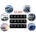 thumbnail image 3 of 5 Gang Round Dash Rocker Toggle Switch Panel Waterproof 12-24V LED for RV Yacht Marine Car Marine Blue, 3 of 7