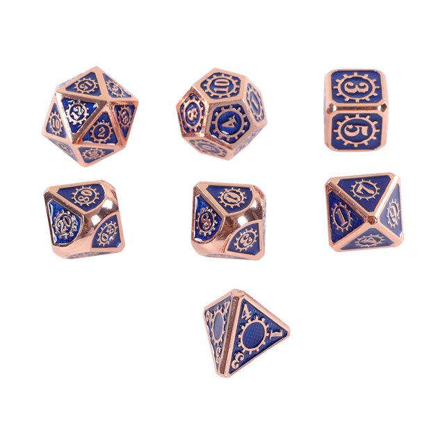 Dados poliédricos, juego de dados de metal de 7 piezas, juego de mesa, dados poliédricos, juego de rol, dados probados profesionalmente