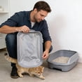 thumbnail image 3 of Smart Cat Litter Box Accessories, Waterproof Soft Fabric Liner for 95L Automatic Cat Litter Box, Non Slip Floor Protector Mat （Grey）, 3 of 6