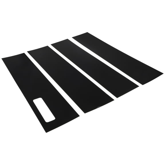 Unique Bargains Door Pillar Window Trim - Car Front Left Right Side Anti Scratch Sticker Pillar Posts Door Outer Cover - for Ford F-150 15-21 Plastic - 4 Pcs Black