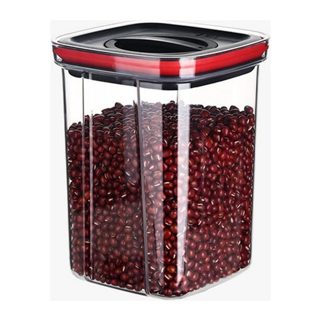 Xihbxyly Tarro para Almacenar Cebada, Plástico Apto para Uso Alimentario, Hebilla Transparente, Tapa Hermética para Conservar La Frescura, Apilable y Ahorra Espacio, Ideal para Alimentos Secos y Orga