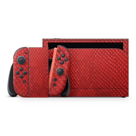 DesignSkinz Red Snake Skin Pattern V3 Full-Body Skin Decal Wrap Cover for Nintendo Switch 2