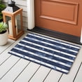 thumbnail image 4 of Coastal Holiday Front Door Rugs 2x3 ft Ocean Coconut Tree Surfing Boat Blue Stripes Small Rug for Entryway Non Slip Washable Bathroom Door Mat Absorbent Floor Mat for Indoor Entrance, 4 of 9