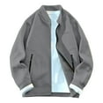 thumbnail image 1 of Men's Zip Up Cardigan, Stand Collar Lightweight Long Sleeve, Casual Spring Fall Layering Piece, 1 of 2