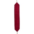 thumbnail image 5 of Violet Linen Milano Arts Artistic Design, Polyester Jacquard Chenille, with Tassles, Burgundy, 13 Inch by 70 Inch, Decorative Table Runners, 5 of 7