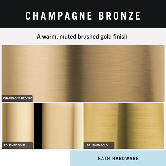 4-Piece Bathroom Set Champagne Bronze 18" Towel Rack, Toilet Paper Holder, Hand Towel Holder, Hook| Bathroom Accessory Set Towel Holder 4-Piece Hardware