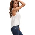 thumbnail image 2 of Women's Deep V Neck Cut Out Back Sleeveless Blouse Tank Top, 2 of 5