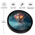 thumbnail image 3 of Jellyfish 9.8 Inches Silent Non-Ticking Round Digital Wall Clock for Bedroom Living Room Kitchen Bathroom Decoration Battery Operated Easy to Read, 3 of 6