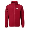 thumbnail image 2 of Men's Cutter & Buck Scarlet Nebraska Huskers Charter Eco Recycled Full-Zip Jacket, 2 of 3