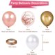 thumbnail image 2 of Globos de látex con confeti de oro rosa, globos de oro metálicos blancos para fiesta Afortunado Sencillez, 2 of 5