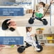 Gymax 4-in-1 Kids Tricycle Foldable Toddler Balance Bike with Parent Push Handle Blue - image 4 of 10