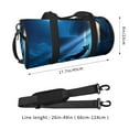 thumbnail image 2 of Fotbe A Wolf Barks Out A Window Bolsa Deportiva de Lona Plegable con Estampado, Bolsa de Gimnasio con Bolsillo Seco/Húmedo, Bolsa de Viaje Ultraligera de Gran Capacidad, 2 of 6