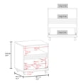 thumbnail image 5 of 20" Bedroom Nightstand With Drawer And Shelf, For Storage Mobility, Natural Oak Look Compact Bedroom, Streamlined Movement,, 5 of 5