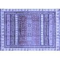 thumbnail image 1 of Ahgly Company Machine Washable Indoor Rectangle Abstract Blue Modern Area Rugs, 5' x 8', 1 of 4