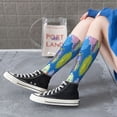 thumbnail image 5 of Vsdgher Colorful floral Knee Socks, High Socks Long Stretchy Sock Women Knee High Stocking, Long Socks for Women, 5 of 6